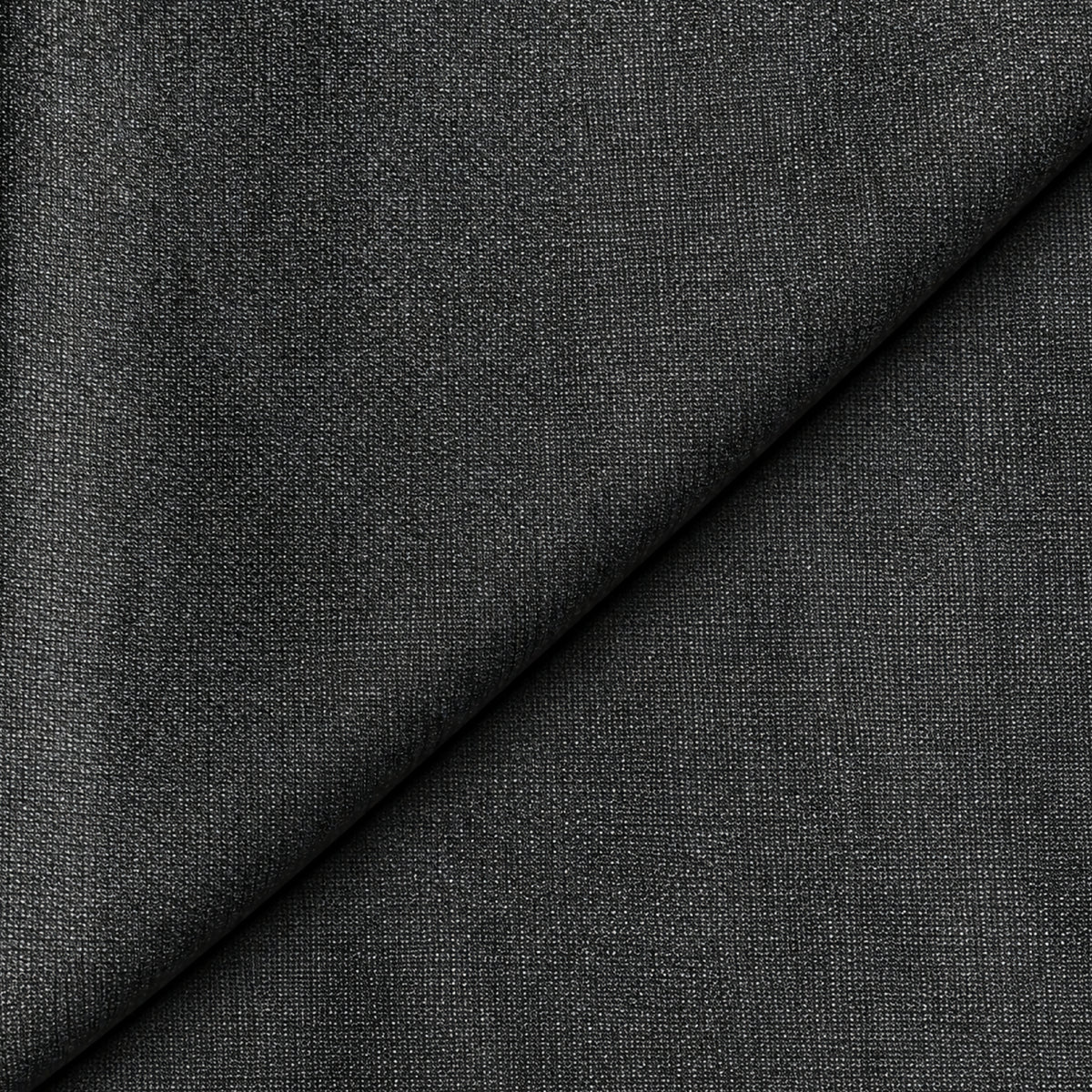 02496 - 3-Dark Charcoal Grey Textured Trouser Fabric view 4