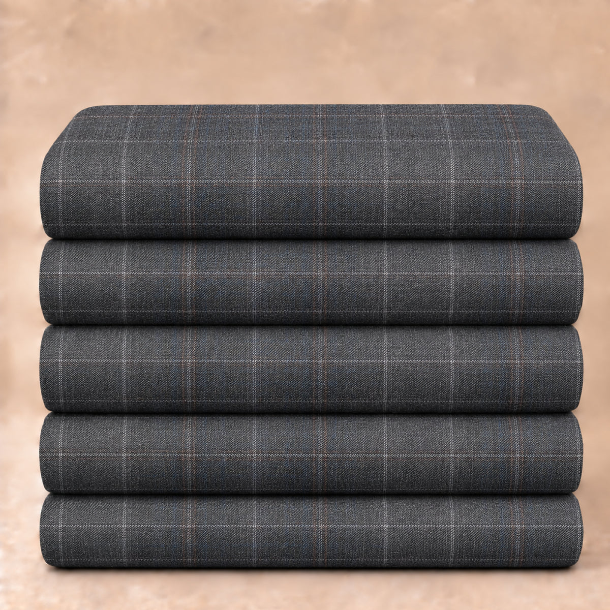 02421 - 4-Light Grey Textured Stripe Trouser Fabric view 5