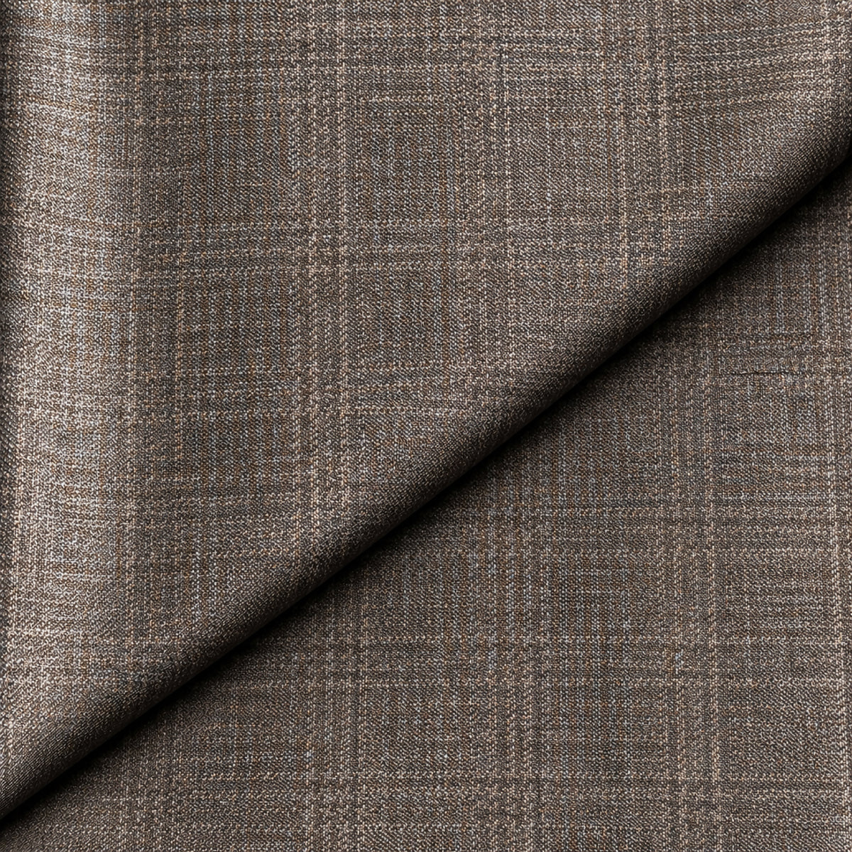 02473 - 2-Mocha Brown Subtle Check Trouser Fabric view 4