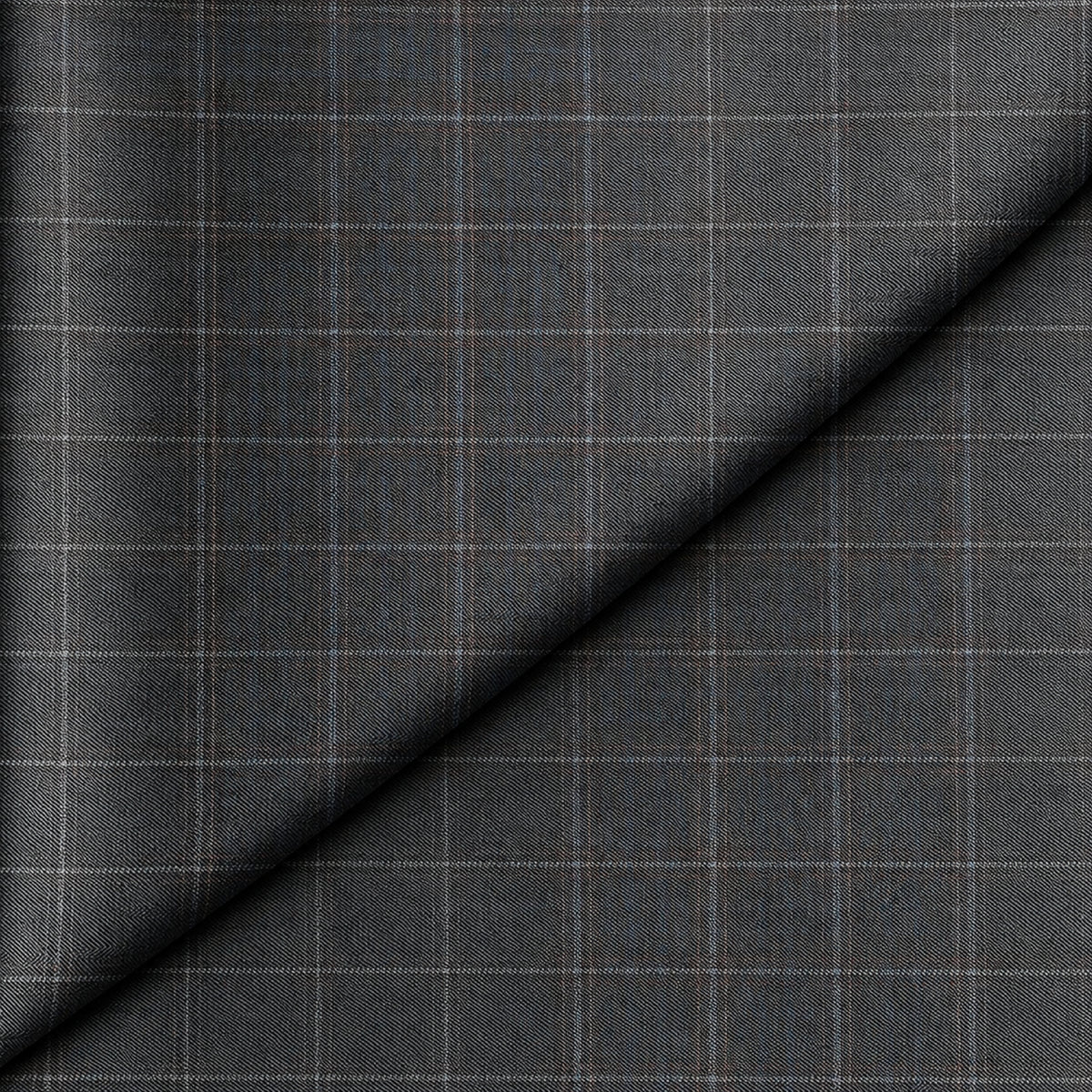 02421 - 4-Light Grey Textured Stripe Trouser Fabric view 4