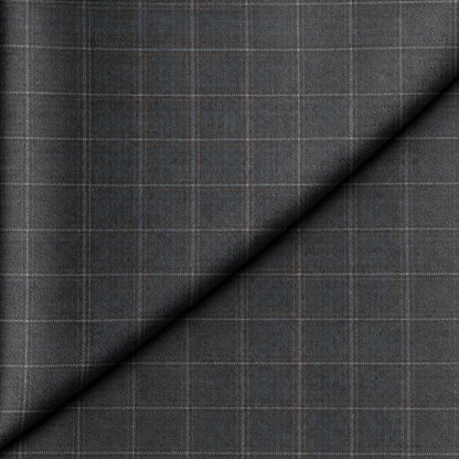 02421 - 4-Light Grey Textured Stripe Trouser Fabric view 4