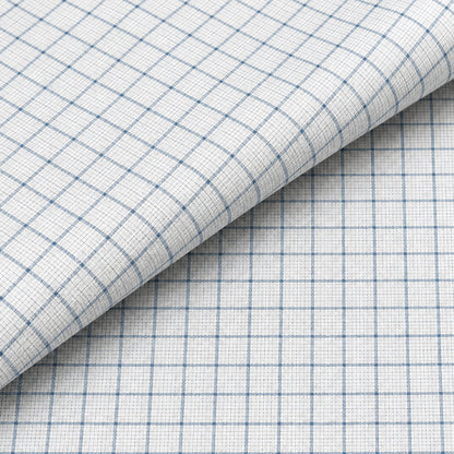  SPD/SH-734 - 1-White Blue Check Shirt view 4