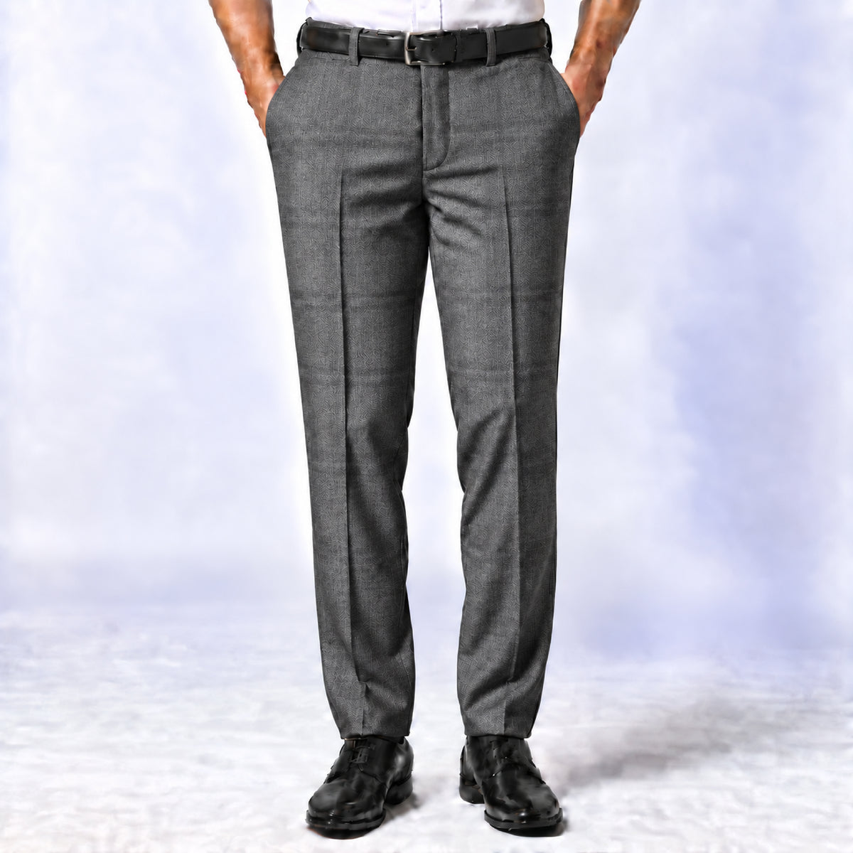 SPD-976 - 2-Charcoal Grey Textured Trouser view 1