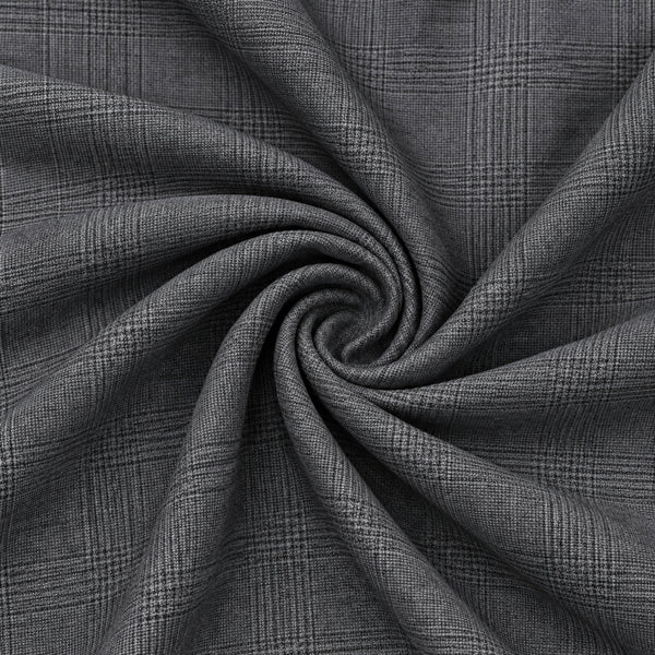 Charcoal Grey Glen Check Trouser Fabric