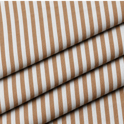 SPD/SH-662 - 2-Brown & White Vertical Stripe Shirt Fabric view 3