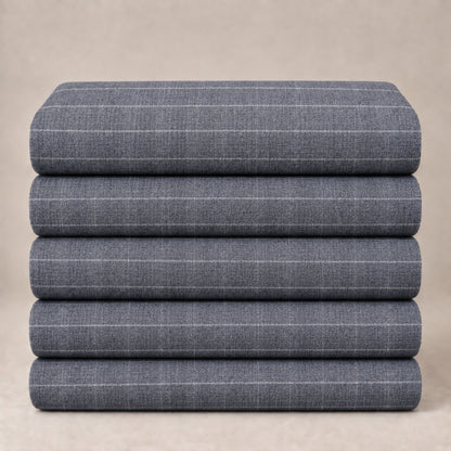 JCL-218 - 1-Steel Grey Pinstripe Trouser Fabric view 5