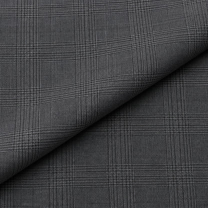 JCL-090  - 6-Charcoal Grey Glen Check Trouser Fabric view 4
