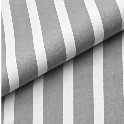 SPD/SH-674 - 2-Grey & White Bold Stripe Shirt Fabric view 4
