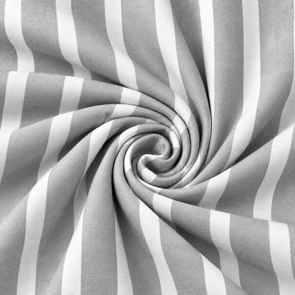 SPD/SH-674 - 2-Grey & White Bold Stripe Shirt Fabric view 2