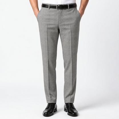 JCL -217 - 1-Light Grey Glen Check Trouser Fabric view 1