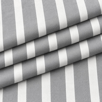 SPD/SH-674 - 2-Grey & White Bold Stripe Shirt Fabric view 3