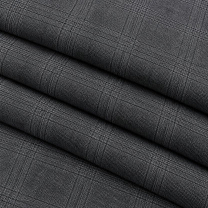JCL-090  - 6-Charcoal Grey Glen Check Trouser Fabric view 3