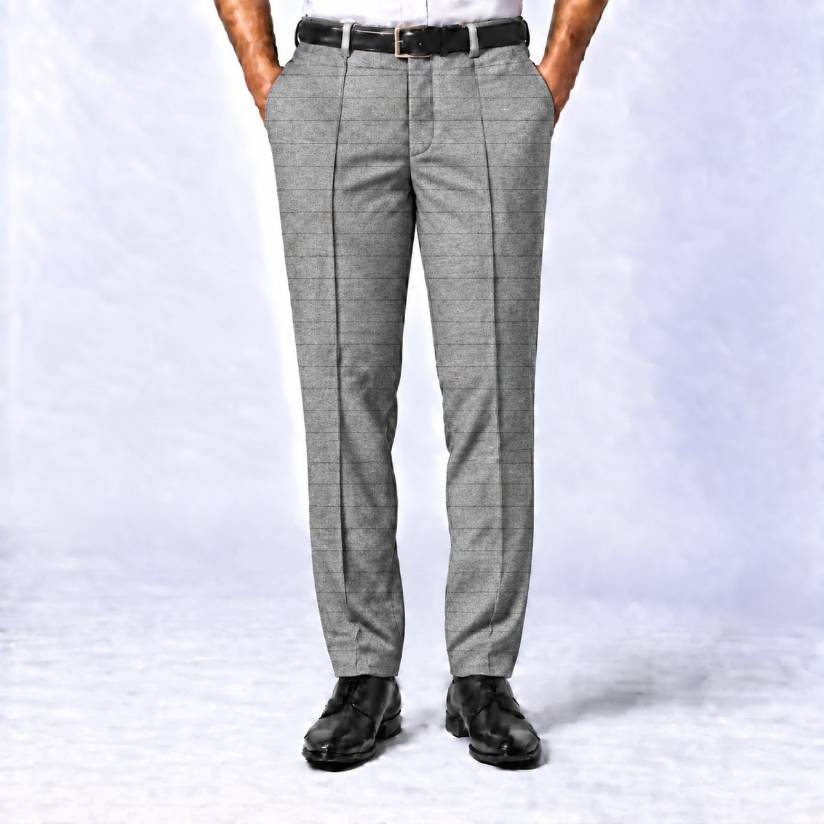 SPD-875 - 1-**Silver Grey Striped Trouser** view 1