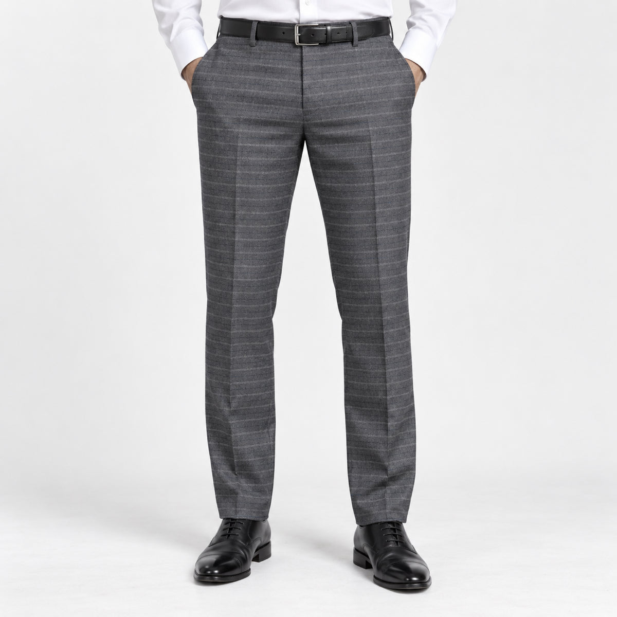 SPD-891 - 1-Graphite Herringbone Trouser Fabric view 1