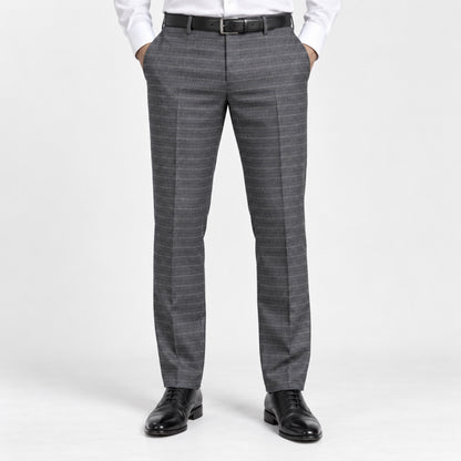SPD-891 - 1-Graphite Herringbone Trouser Fabric view 1