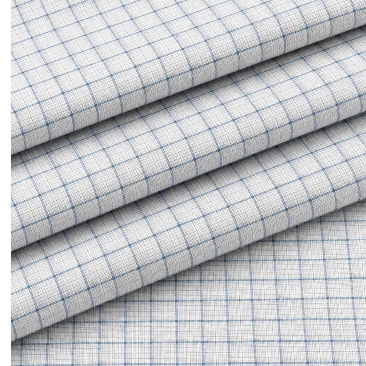  SPD/SH-734 - 1-White Blue Check Shirt view 3