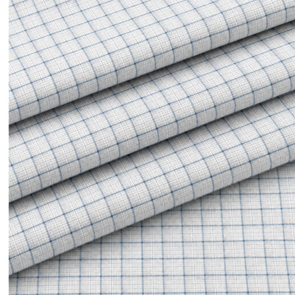  SPD/SH-734 - 1-White Blue Check Shirt view 3