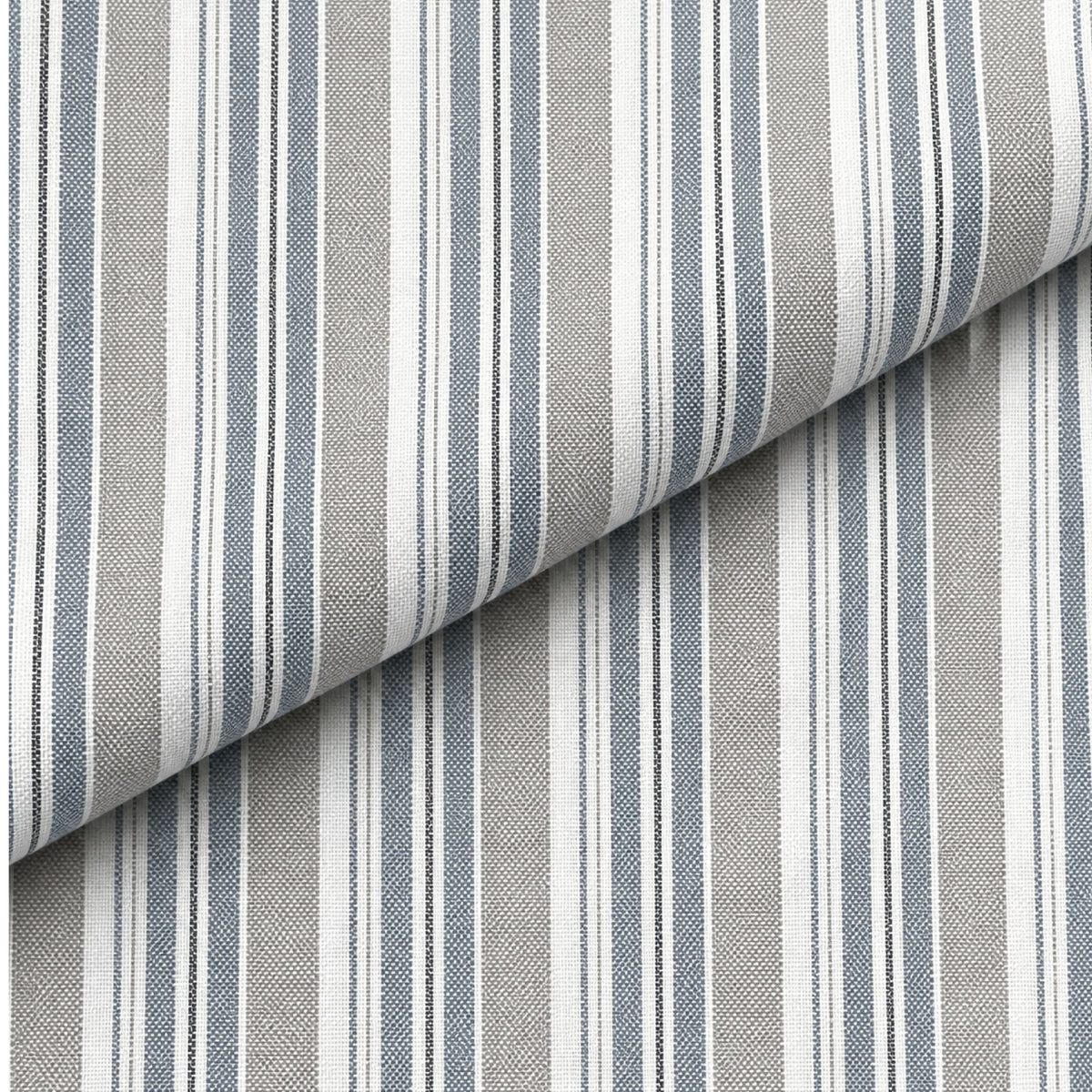 Grey & White Multi-Stripe Shirt Fabric view 4