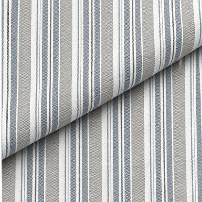 Grey & White Multi-Stripe Shirt Fabric view 4