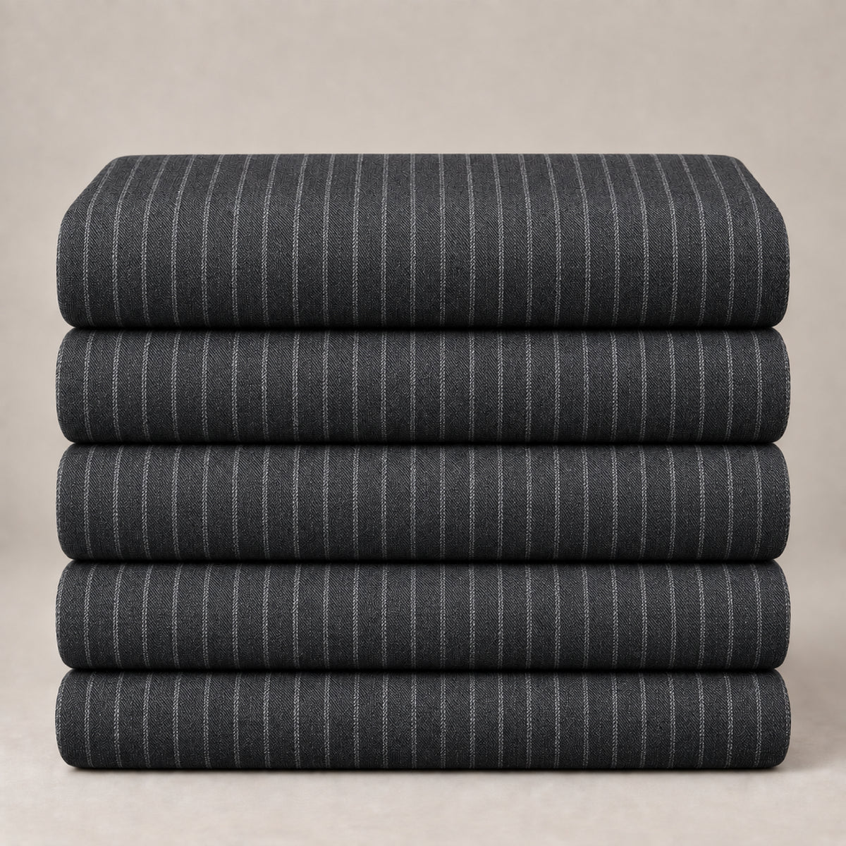JCL-123 - 5-Midnight Charcoal Pinstripe Trouser Fabric view 5