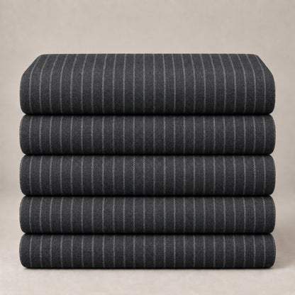 JCL-123 - 5-Midnight Charcoal Pinstripe Trouser Fabric view 5