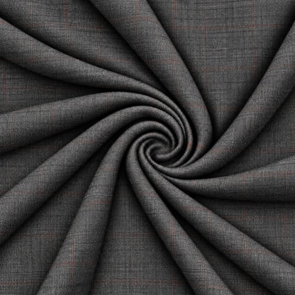 02393 - 2-Charcoal Grey Check Trouser Fabric view 2