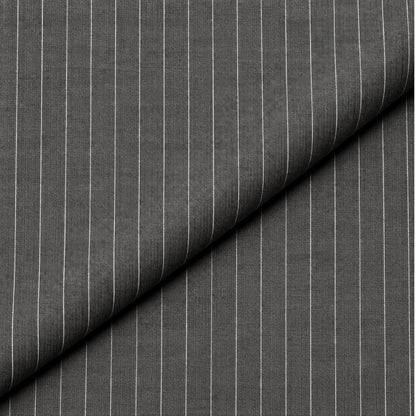 JCL-271 - 3-Charcoal Grey Bold Pinstripe Trouser Fabric view 4