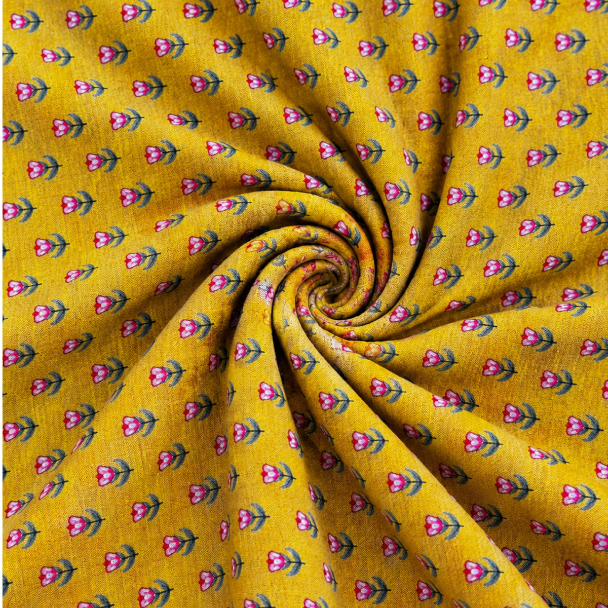 Mustard Mini Motif Kurta Fabric - view 3