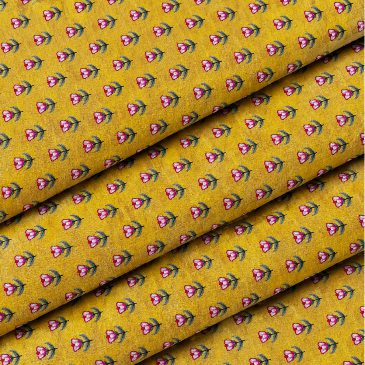 Mustard Mini Motif Kurta Fabric - view 5