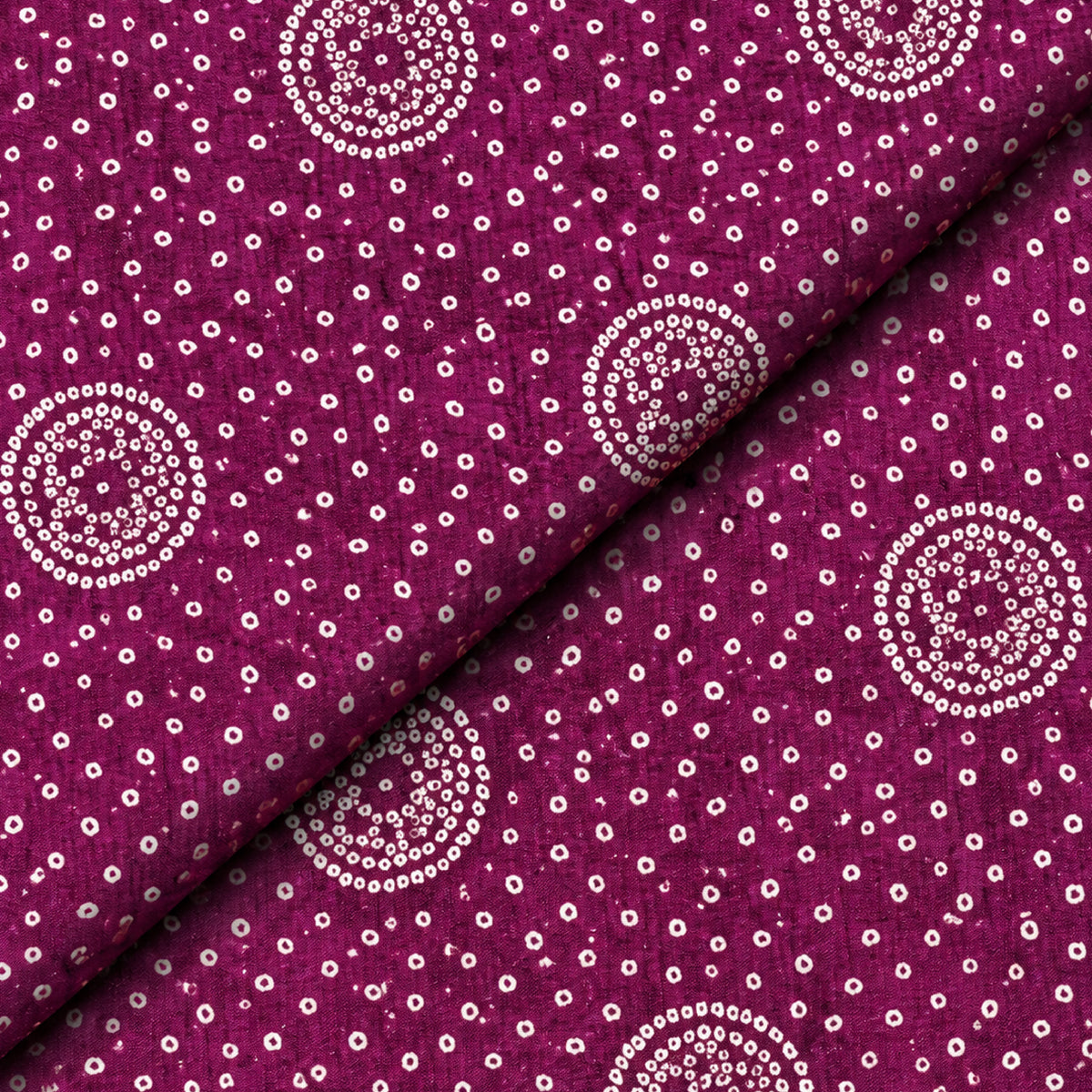 Wine Bandhani Circle Kurta Fabric - view 2