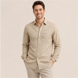 Cream Cotton-Linen Shirt Fabric - product image 2