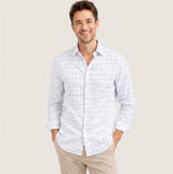 White line linen shirt cotton fabric - product image 2