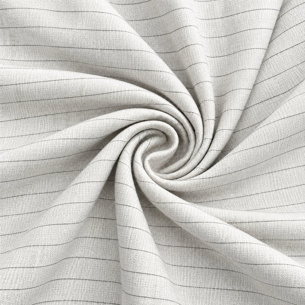 Classic Ivory Pinstripe Shirt Fabric