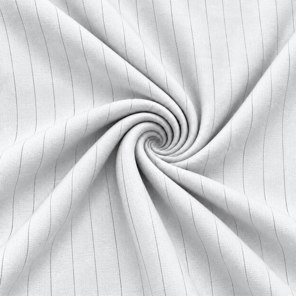 White Striped Shirt Fabric