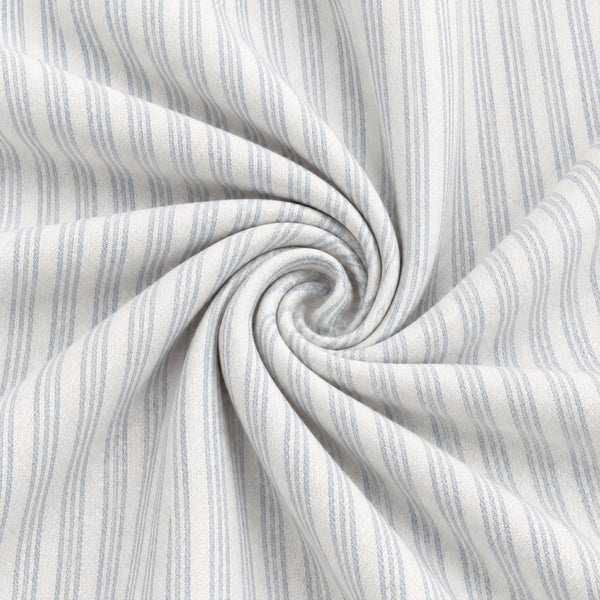 White & Blue Stripped Shirt Fabric